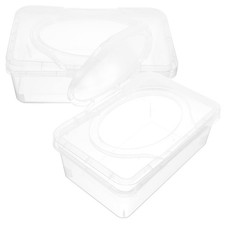 2Pcs Wipes Dispenser Case with Lid Wipes Holder for Tissue Storage Box Organi...