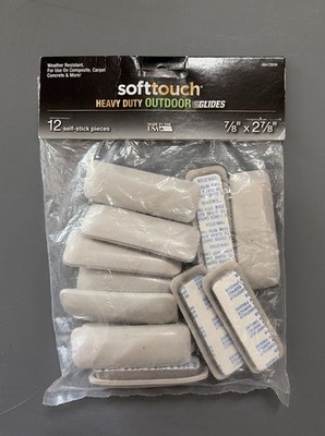 12pcs 7/8  X 2 7/8 Bar Self Stick Carpet Sliders Adhesive