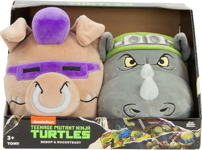 Club Mocchi Mocchi Teenage Mutant Ninja Turtles Plush TMNT Bebop Rocksteady 8''