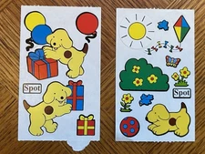 Vintage Spot the Dog Sticker sheets Stickopotamus Rare 1990s 2 Sheets