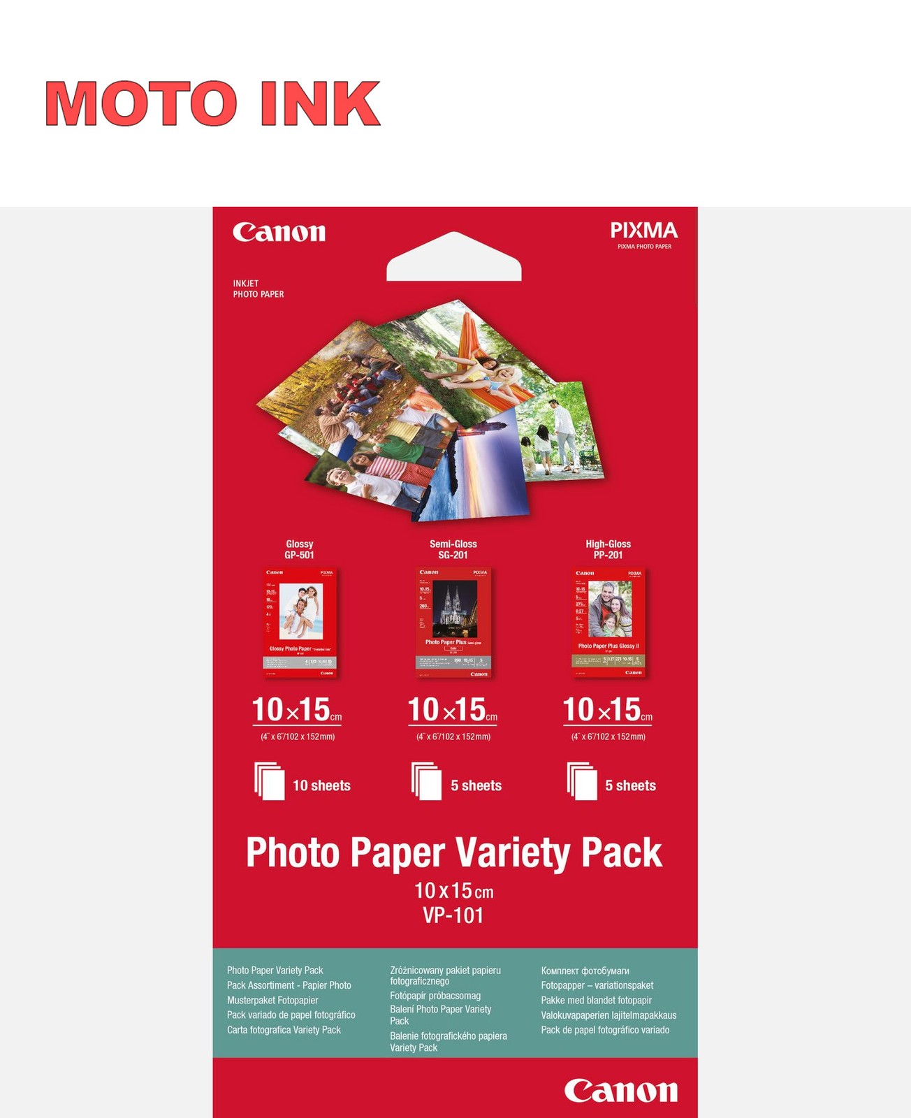 Canon VP-101 Photo Paper Variety Pack 4x6 - 20 Sheets
