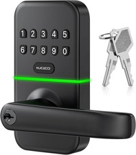 Smart Door Handle Lock with Keypad: Keyless Entry Digital Knob for Front Door -