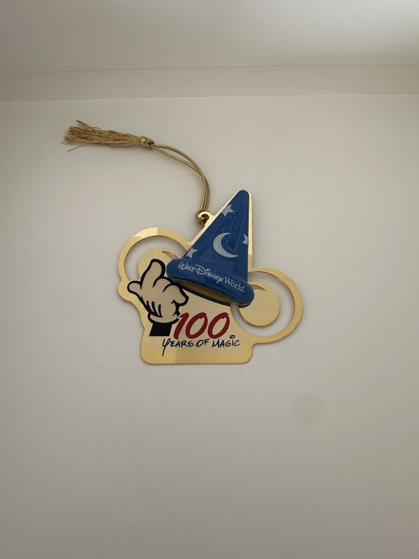WALT DISNEY WORLD 100 Years of Magic Sorcerer’s Hat Icon Ornament    