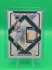 2025 National Treasures JACOB WILSON #29/49 Jersey RELIC Card Rookie A's OAKLAND