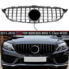 For 2015-2018 Mercedes Benz W205 C250 C300 C350 Front Grille Wled Emblem Grill