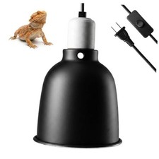 Reptile Light Fixture, 5.5 Inch Light Fixture for UVA/UVB Heat Lamp, Deep Dome