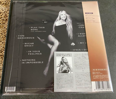 Mariah Carey Here For It All Pink vinyl Japan Edition LP w/ Bouns