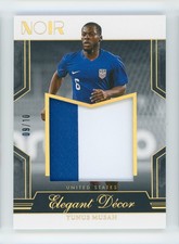 2024-25 Yunus Musah Panini Noir Gold USMNT Jersey Patch Soccer Card 9/10