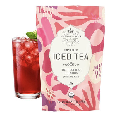 Harney & Sons Fresh Brew Refreshing Hibiscus Iced Tea Bags 15 ct 7.5 oz