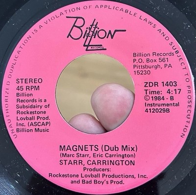 STARR CARRINGTON Magnets 45 BILLIONS NM* RARE Funk Boogie Electro