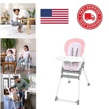 Trio Foldaway 6 in 1 Baby High Chair in Pink Easy Clean Space Saving Design