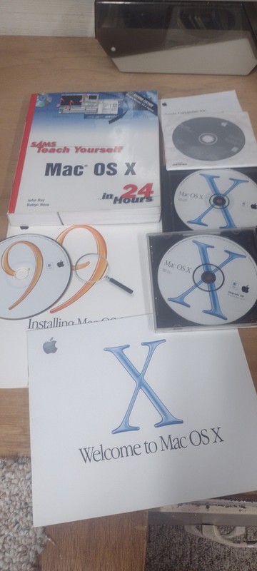 old mac os x install disc plus book