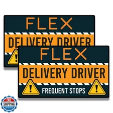 Magnet Me Up Flex Delivery Driver Automotive Magnet Decal, 2 Pack, 8x4.5 inch