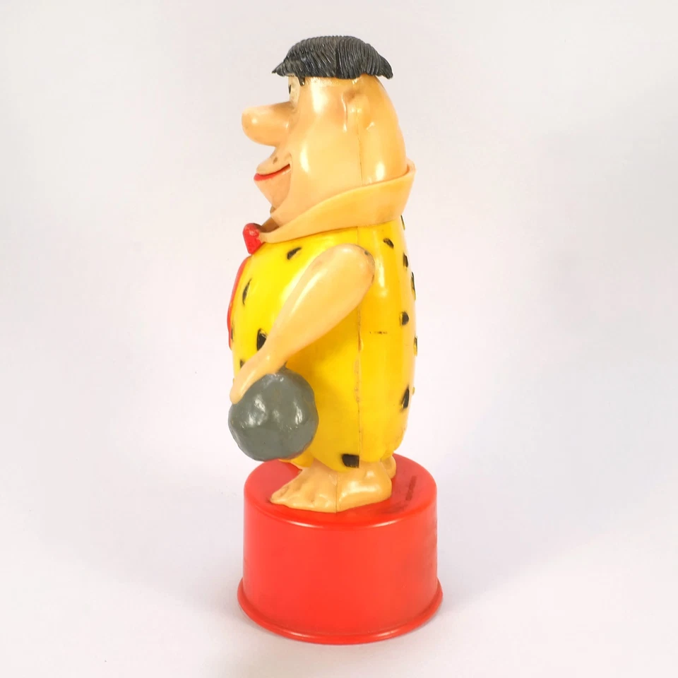 Raro 1962 The Flintstones Fred Vintage Push Button Puppet 7" - Imagem 2 de 3