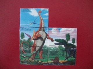 Briefmarken Grenada Dinosaurier