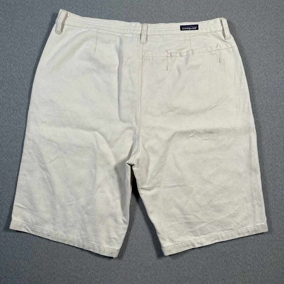Pantalones Cortos Patagonia De Colección Para Hombre 36 Beige Cáñamo Mezcla Algodón Orgánico Bolsillo Exterior Foto 2 de 4