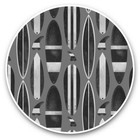 2 x Vinyl Stickers 25cm (bw) - Blue Surfboard Pattern Beach Sea  #35491