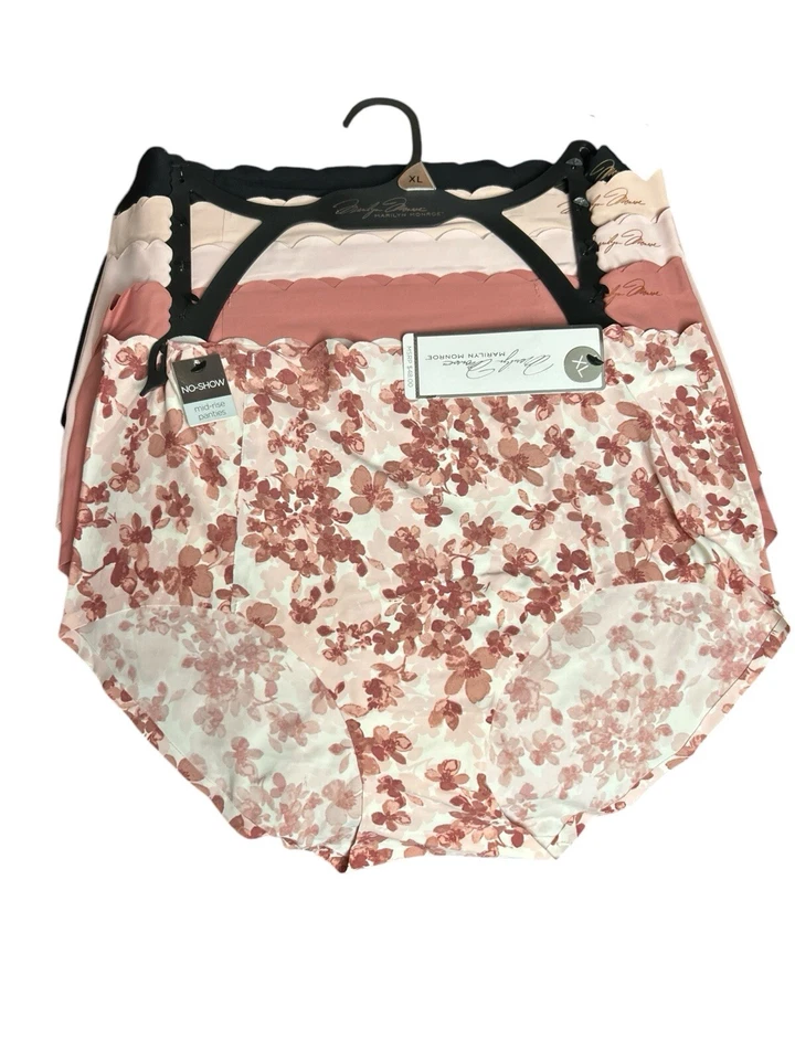 Bragas Marilyn Monroe 5 piezas MM3731 No Show tiro medio ~ XL ~ multicolor $48 - ¡PERFECTAS! Foto 3 de 4