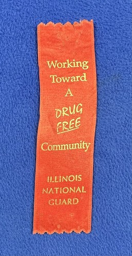 Vintage D.A.R.E. Ribbon / Illinois National Guard / Drug-Free Community - Picture 2 of 5