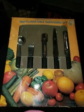 Vintage Kmart Fruit Vegetable Garnishing Set 5 Piece Stainless Steel 