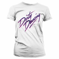 Dirty Dancing Logo Inspired Women Fitted T-Shirt S-XXL (White)