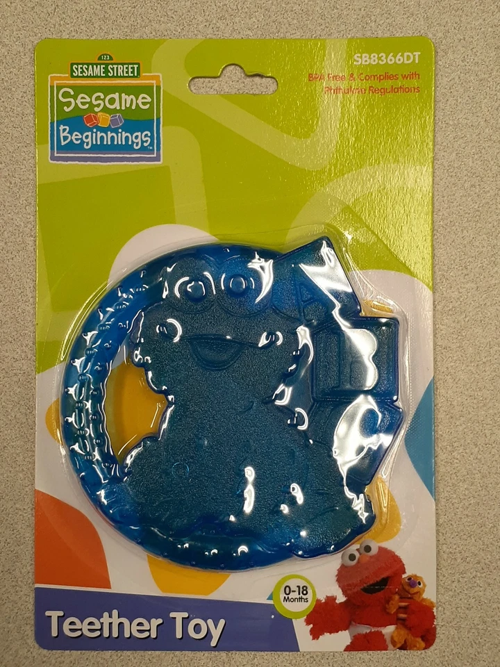 ¡Anillos y sonajeros para dentición Elmo & Cookie Monster con anillos de juego! ¡Nuevo! Foto 2 de 4