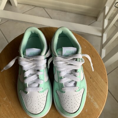 2023 Nike Dunk Low White/Mint Foam PS FZ3536-100 Boys Size
