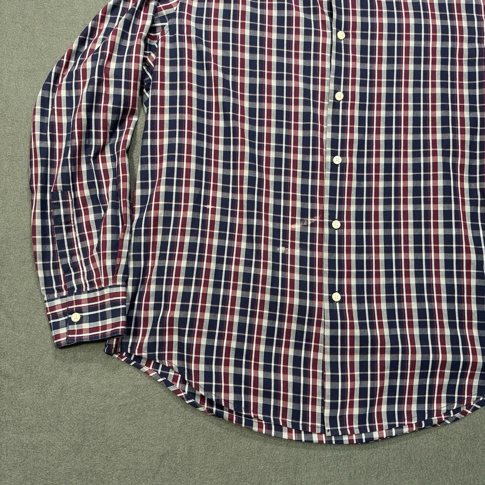 John Ashford Shirt Men's Large Multicolor Plaid Easy Care Button Up Casual - Image 4 of 4