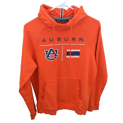 Auburn Tigers Hoodie Men’s Small Orange Pullover Under Armour Football  Gameday