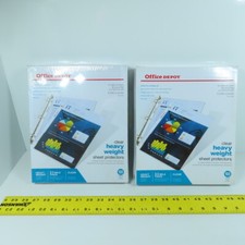 Office Depot 8-1/2" x 11" Heavy Weight Clear Sheet Protectors 200 Count 2 Boxes