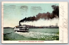 Steamer Ferry Boat San Francisco Bay CA C1900 UDB Postcard M22
