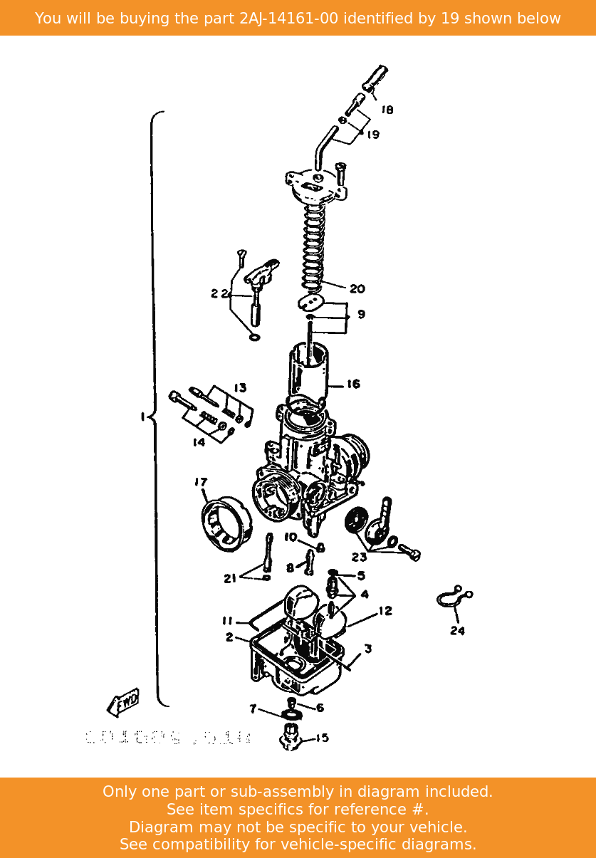 YAMAHA Nut| Cable Adjusting| 2AJ-14161-00 OEM