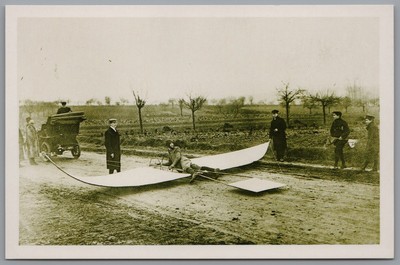 Flugzeug entworfen von Belin Junior 1908 - Nostalgie Serie Postkarte