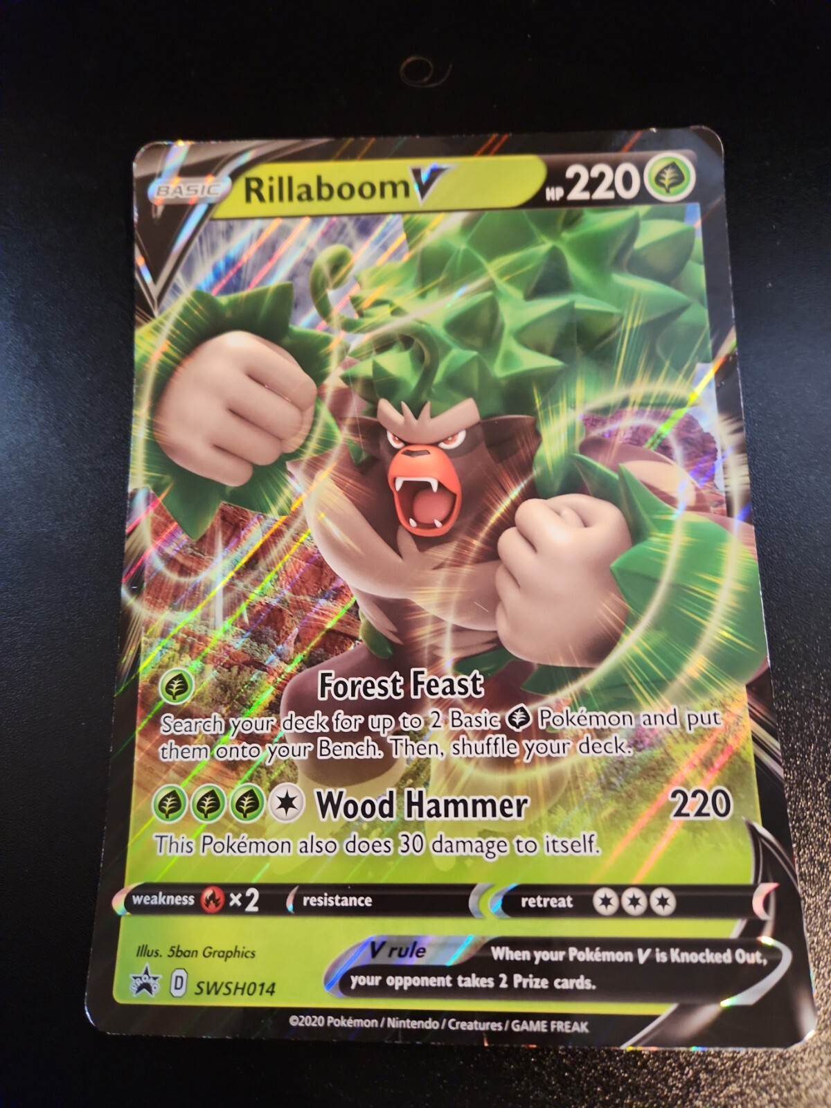 Pokemon TCG Rillaboom V Full Art SWSH014 Sword & Shield
