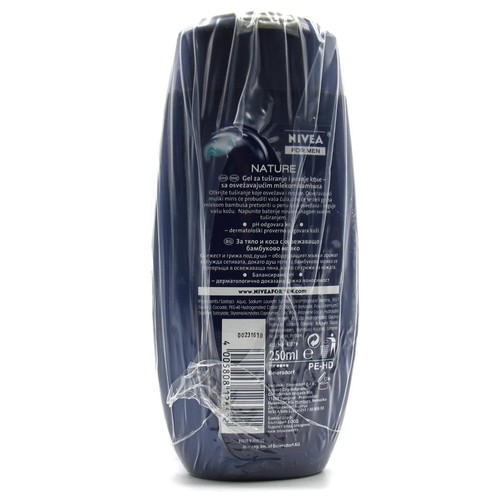 NIVEA MEN Body & Hair Wash SHOWER GEL Nature Set of 6x250ml Made in GERMANY - 第 2/2 張圖片