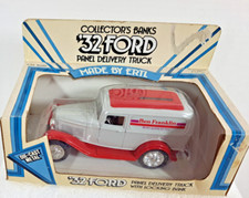 Vintage ERTL Collector's Bank 1932 Ford Panel Delivery Truck Die Cast NIB