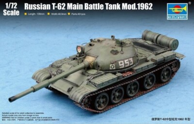 Trumpeter 07146 Russian T-62 Main Battle Tank Mod. 1962 in  1:72 Bausatz Neu+OVP