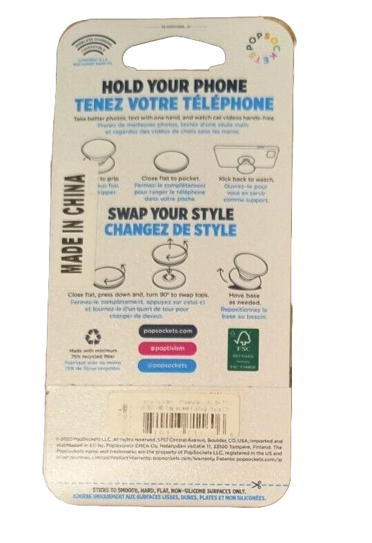 Vera Bradley POPSOCKETS POPGRIP Phone Grip & Stand W/ Swappable Top Plaza Tile - Image 4 of 4