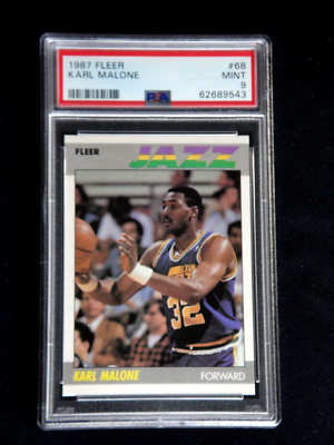 KARL MALONE 1987 FLEER BASKETBALL CARD #68 PSA 9 MINT HOF NBA TOP 