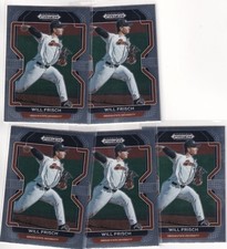 LOT (5) 2022 PRIZM DRAFT RC WILL FRISCH CHICAGO CUBS ROOKIE BASEBALL MLB #1196