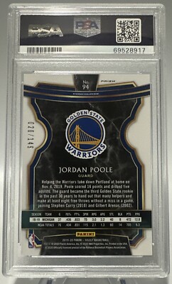 2019-2020 JORDAN POOLE Select White Prizm Rookie #20 /149