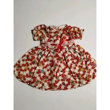 Vintage Handmade Doll Dress - Popcorn Cranberry Garland 10" Long