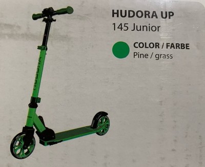 HUDORA Scooter Up 145 Junior - Hochwertiger & sicherer Kinder Roller ab 3 Grün
