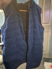 Hugo Boss Men's Gilet  Reversible Size S Blue / Black  Logo On All Edges + Chest