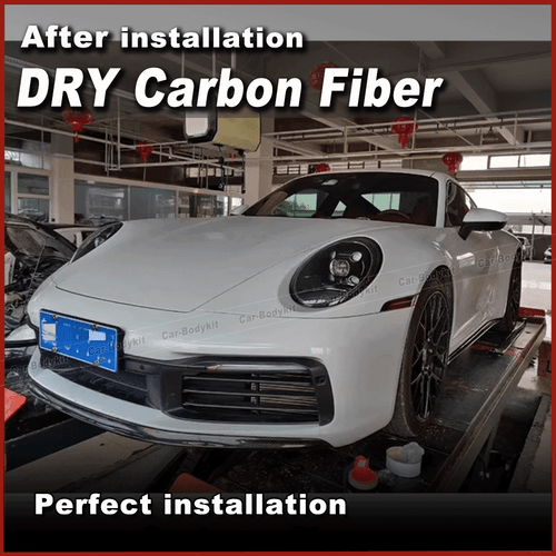Fit For Porsche 911 992 Carrera GT3 2022-24 DRY CARBON Front Bumper Lip Spoiler - Picture 8 of 10