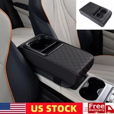 Car Center Console Armrest Pillow SUV Armrest Cushion with Cup and Phone Holder