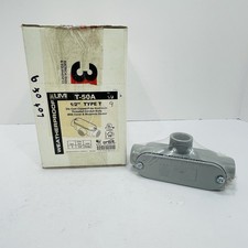 Qty 9 Orbit UMI T-50A 1/2? Aluminum Type-T Conduit Body W/ Cover & Gasket ~New~