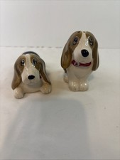 Pioneer Woman Charlie & Walter Basset Hound Salt & Pepper Shakers 1 Needs Plug