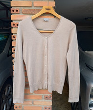 Margaret Howell Beige Cotton Angora Cardigan Sweater 2