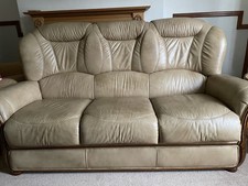 Immaculate Three Seater  Quality Leather Sofa